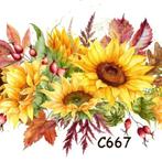 Servetten decoupage/bullet journal * zonnebloemen C667, Verzenden, Nieuw, Materiaal