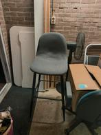 4 barkrukken 2x blauw 2x bege, Huis en Inrichting, Ophalen, Gebruikt, Met voetsteun, 60 tot 90 cm