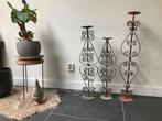 Brocante ijzeren indiase kandelaar uit India, Verburgt Vintage, Overige kleuren, Nieuw, Ophalen of Verzenden