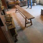 Antiek Dingklik bank DQ2 landelijk Indonesie Indie teak hout, Antiek en Kunst, Antiek | Meubels | Stoelen en Banken, Ophalen of Verzenden