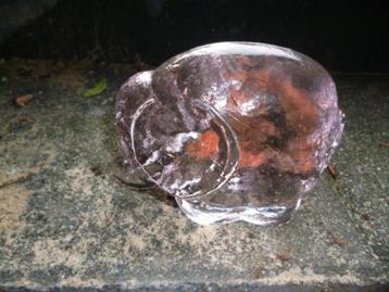 zware kristallen olifant Puckenberg 16 x 10 cm  beschikbaar voor biedingen
