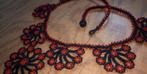 Orig. Turks handwerk! OYA collier: naaldkant met kraaltjes, Overige materialen, Ophalen of Verzenden, Zo goed als nieuw
