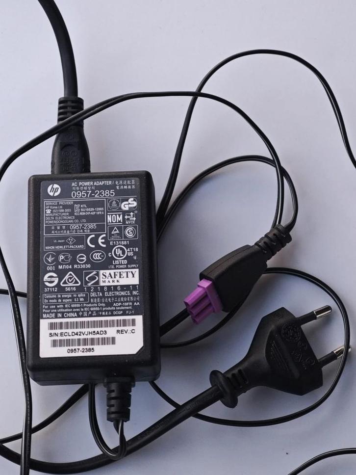 HP Printer Adapter 22V 455mA - Deskjet 1010 1510 2548, Computers en Software, Printerbenodigdheden, Gebruikt, Printerkabel, Ophalen of Verzenden