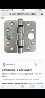 100 Scharnieren veiligheids deurbeslag van Ivana 89 x 89 mm, Ophalen, Nieuw, Rvs, Scharnier