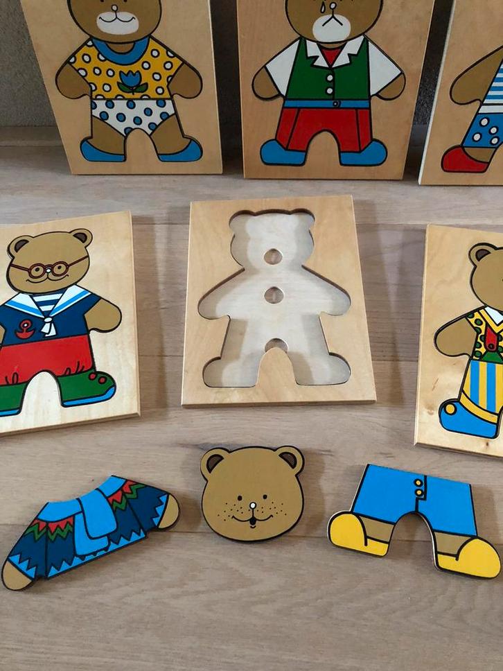 ROLF houten puzzel, schoolmateriaal, Jaklien, combi dress, Kinderen en Baby's, Speelgoed | Houten speelgoed, Zo goed als nieuw