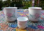 Villeroy & Boch Melody Klaprozen 2 Mokken + 1 Eierdop, Huis en Inrichting, Nieuw, Ophalen of Verzenden, Overige stijlen, Kop(pen) en/of Schotel(s)