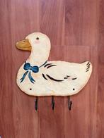 Metalen  ( emaille) vintage kapstok, eend, Wandkapstok, Gebruikt, Ophalen of Verzenden, Minder dan 100 cm