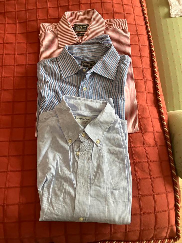 3 Overhemden Mouwlengte 7, Heren L, ZGAN, Kleding | Heren, Overhemden, Zo goed als nieuw, Halswijdte 41/42 (L), Ophalen of Verzenden