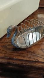Prachtige Vintage Zwaan Verzilverd Toast Rack, Servethouder, Antiek en Kunst, Antiek | Goud en Zilver, Ophalen of Verzenden
