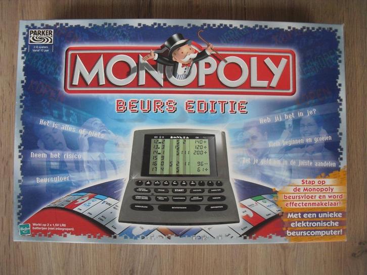 Monopoly Beurs editie nieuw & compleet met beurscomputer, Hobby en Vrije tijd, Gezelschapsspellen | Bordspellen, Nieuw, Drie of vier spelers
