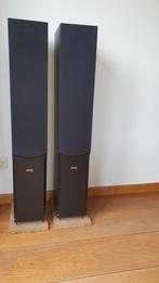 1 set van 2 dynaudio boxen, Gebruikt, 120 watt of meer, Front, Rear of Stereo speakers, Ophalen