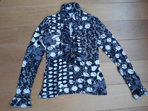 Top, Les Amies, Kleding | Dames, T-shirts, Zo goed als nieuw, Maat 36 (S), Zwart, Lange mouw, Ophalen of Verzenden