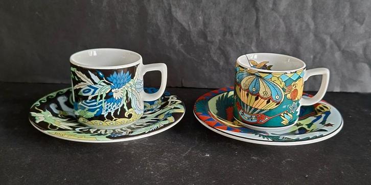 Bopla! Langenthal Zwitserland 2 espresso kop en schotels., Huis en Inrichting, Keuken | Servies, Kop(pen) en/of Schotel(s), Overige stijlen