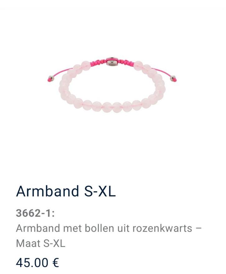 Energetix rozekwarts armband verstelbaar van € 45 voor € 29, Sieraden, Tassen en Uiterlijk, Armbanden, Nieuw, Overige materialen