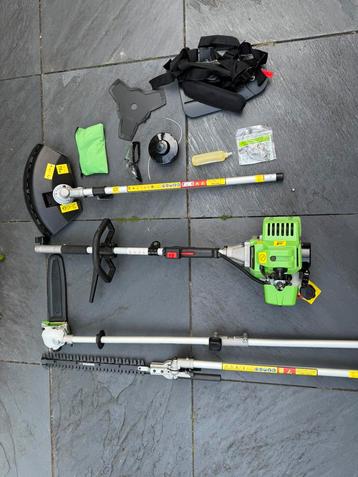 3-in-1 Tuin Multitool – Heggenschaar, Trimmer, Kettingzaag beschikbaar voor biedingen