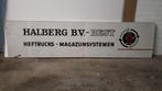Reclame bord Halberg Heftrucks  2 stuks, Ophalen, Gebruikt, Reclamebord