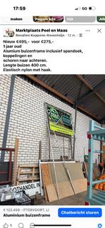 Aluminium buizenframe inclusief spandoek, Ophalen, Zo goed als nieuw, Aluminium
