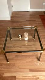 Glazen tafel, Huis en Inrichting, Tafels | Salontafels, Ophalen, Vierkant, 50 tot 100 cm, Minder dan 50 cm