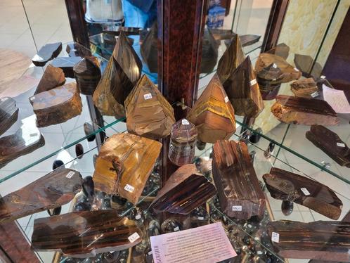 Tijgerijzer Punten en Slabs/Plakken, Verzamelen, Mineralen en Fossielen, Mineraal, Ophalen