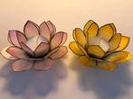 Lotus kaarsenhouders capiz, Ophalen of Verzenden, Zo goed als nieuw, Overige materialen, Minder dan 25 cm