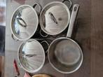 Kook pannen, Huis en Inrichting, Keuken | Potten en Pannen, Ophalen, Gebruikt, Rvs, Pannenset