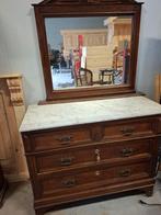 Antieke franse dressoir/ladekast/commode met marmarblad, Ophalen