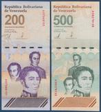 Venezuela 2023, 200 en 500 miljoen bolivares (UNC), Verzenden, Zuid-Amerika, Setje