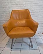 Lage leren draaifauteuil, Huis en Inrichting, Ophalen of Verzenden, Gebruikt, Leer