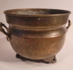 antieke pot potje koper koperen messing bloempot bloempotje, Antiek en Kunst, Antiek | Koper en Brons, Ophalen of Verzenden, Koper