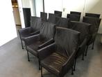 12 Montis Chaplin design stoelen stoel modern bruin leer, Huis en Inrichting, Stoelen, Leer, Bruin, Ophalen