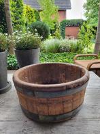 Mooie houten bak., Tuin en Terras, Bloembakken en Plantenbakken, Ophalen, Gebruikt, Minder dan 30 cm, Rond