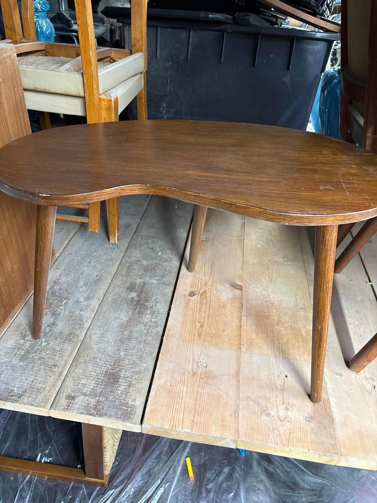 Vintage Niertafel / Salontafel, Gebruikt, 50 tot 100 cm, 100 tot 150 cm, Z