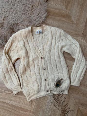 J G Hook shetland wollen vest M aran wool cardigan beschikbaar voor biedingen