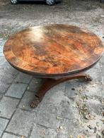Antieke notenhouten leeuwenpoten ronde eettafel, Antiek en Kunst, Antiek | Meubels | Tafels, Ophalen