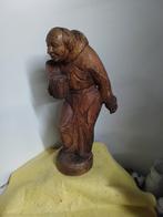 14568) mooi houten beeld monnik abdij bier hoog  41cm, Antiek en Kunst, Kunst | Beelden en Houtsnijwerken, Ophalen of Verzenden