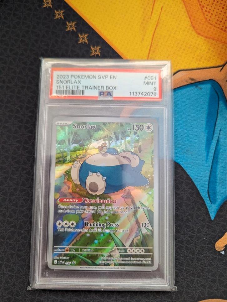 Snorlax Full Art #51 Pokemon Promo PSA9, Hobby en Vrije tijd, Verzamelkaartspellen | Pokémon, Zo goed als nieuw, Losse kaart, Foil