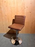 Moderne barkruk met lederlook, Ophalen, In hoogte verstelbaar, 60 tot 90 cm, Zo goed als nieuw