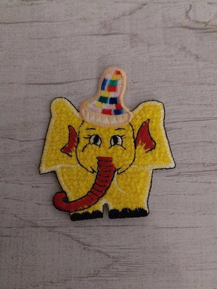 Applicatie plaatje gele olifant NIEUW, Hobby en Vrije tijd, Naaien en Fournituren, Nieuw, Applicatie, Ophalen of Verzenden