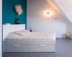 Hoofdeinde IKEA bed met bergruimte, Ophalen, Wit, Tweepersoons, Overige maten