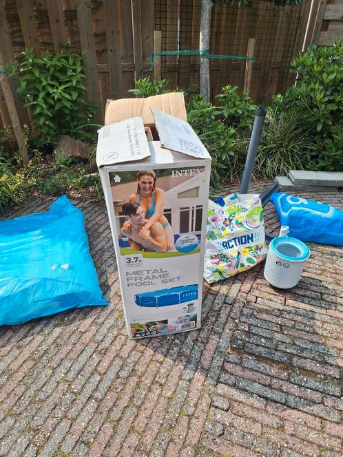 Zwembad 3,66 x 76 cm 1 x opgezet/gebruikt. Merk intex, Tuin en Terras, Zwembaden, Zo goed als nieuw, Minder dan 80 cm, 200 tot 400 cm
