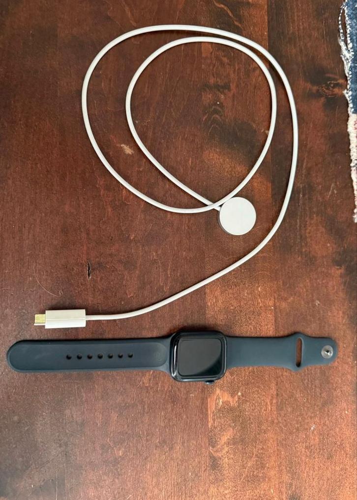Apple Watch Series 8 zwart 41mm, Sieraden, Tassen en Uiterlijk, Smartwatches, Zo goed als nieuw, iOS, Zwart, Conditie, Ophalen of Verzenden