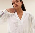 By-Bar luchtige witte blouse met borduursel mt S (M), Wit, Zo goed als nieuw, By-Bar, Ophalen