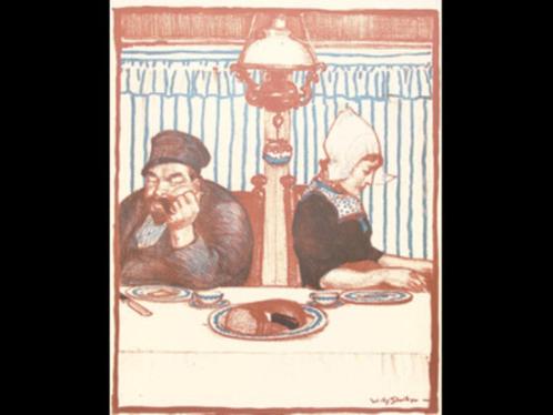 Posthuma en hongersnood tijdens Eerste Wereldoorlog, Antiek en Kunst, Kunst | Litho's en Zeefdrukken, Verzenden
