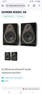 Samson reslov a8 dj studio monitor 2x, Ophalen, Zo goed als nieuw, Overige merken