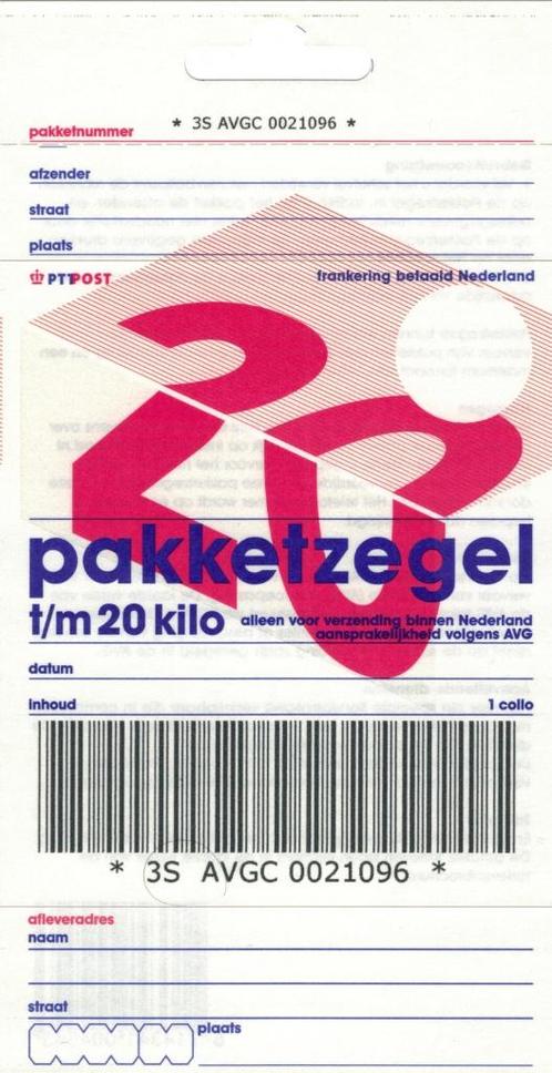 Pakketzegel PK63 Proforms met HANGOOG  Lees Info, Postzegels en Munten, Postzegels | Nederland, Postfris, Na 1940, Verzenden