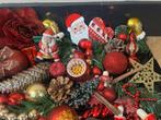 Kerstballen set partij rood vintage kerstboom decoratie, Diversen, Kerst, Ophalen of Verzenden, Zo goed als nieuw