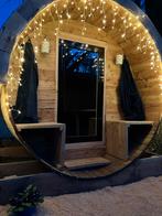 Lig Sauna | Barrel sauna | 6 pers. | trekkershutI Ø2,06x2.8m, Ophalen, Zo goed als nieuw, Fins of Traditioneel, Complete sauna
