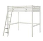 Witte IKEA hoogslaper (1.40x2.00 matras), Huis en Inrichting, Slaapkamer | Stapelbedden en Hoogslapers, Ophalen, Hoogslaper, 140 cm