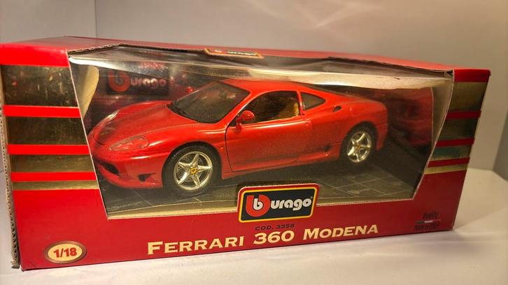 Ferrari 360 Modena red Bburago 1.18, Hobby en Vrije tijd, Modelauto's | 1:18, Zo goed als nieuw, Bburago, Ophalen of Verzenden