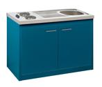 Metalen keukenkasten Kitchenette - Blauw, Ophalen, 100 tot 150 cm, Blauw, Nieuw